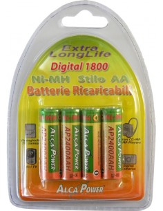 Alcapower AP1800AAH-C4 Ni-MH Rechargeable Batteries AA