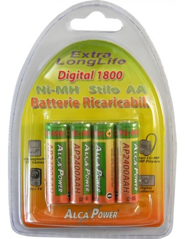 Alcapower AP1800AAH-C4 Ni-MH Rechargeable Batteries AA