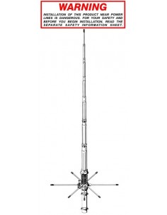 SIRIO 827 - TUNABLE BASE STATION ANTENNA 26.4-28.4 MHZ + Radial reinforcement ring