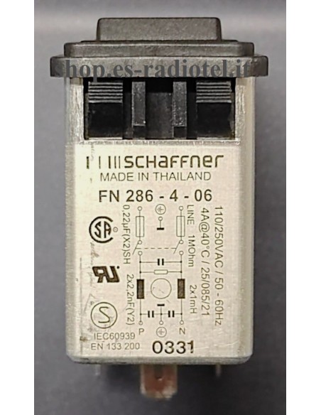Network filter Schaffner 4A 110/250 VAC