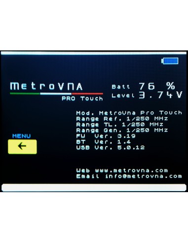 ANTENNA ANALYZER MetroVna MetroVna DELUXE 250MHz